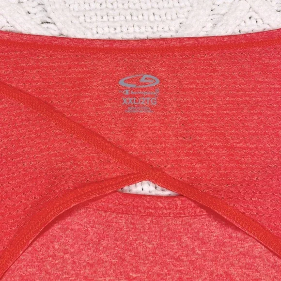 NWT C9 Champion Athletic Top Peekaboo Back Shirt Coral XXL - Picture 9 of 14